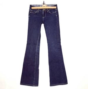 Paige Dark Wash Flared Denim Jeans